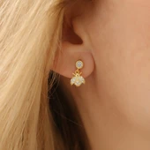 925 Ayar Gümüş Taşlı Uğurböceği Bayan Küpe thumbnail 1