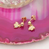 925 Ayar Gümüş Taşlı Uğurböceği Bayan Küpe thumbnail 4