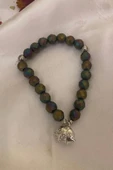 Çİn Takvimi Burçları Çharm Mavi Kuvars Doğal Taş Bileklik Hand Made El İşi Feng Shui Ejderha Yılı Koruyucu Hayvan Domuz - 3
