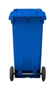 MAVİ Plastik Çöp Konteyneri 120 Litre Konteyner - A+ Isıya Karşı Dayanıklı Malzeme - MAVİ - 3
