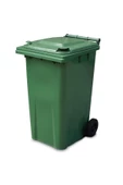 Yeşil Plastik Çöp Konteyneri 240 Litre Konteyner - A+ Isıya Karşı Dayanıklı Malzeme - Yeşil - 2