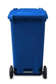 MCK   MAVİ Plastik Çöp Konteyneri 240 Litre Konteyner - A+ Isıya Karşı Dayanıklı Malzeme - Mavi - 3