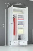 Mobilique  Atina Gardırop Beyaz thumbnail 3