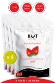 ÇİLEK DONDURULARAK KURUTULMUŞ 20 GRAM X 4 PAKET FREEZE DRIED TÜM ÇİLEK - 1