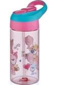 Vagonlıfe Matara Pipetli Tritan 500 ML Pipetli Suluk (Karışık Renk 1 Adet) - 2