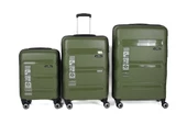 Hotowa Gold PP Valiz 8011 Haki Yeşil TSA Kilitli Üçlü Set - 2