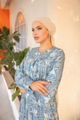 ROBALI NERVÜRLÜ BELMANDO ELBİSE MAVİ - 1