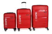 Hotowa Gold PP Valiz 8011 Kırmızı TSA Kilitli Üçlü Set - 2