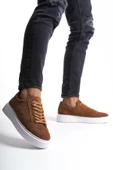 Erkek Hakiki Deri Kalın Taban Bağcıklı Tam Kalıp Günlük Spor Ayakkabı Sneaker - 9