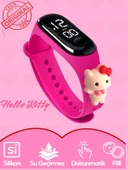 GEFNO Hello Kitty Akıllı, Dokunmatik Çocuk Saati Güvenli Led Su Geçirmez Silikon Süper Kahraman Figürlü Kol Saati, Akıllı Bileklik - 1