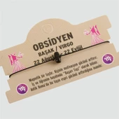 Obsidyen Doğal Taşlı Başak Burç Bileklik - DL0101 - 1