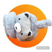 çocuk peluş kulaklık figürlü model 3-9 yaş aralığı gri renk - 1