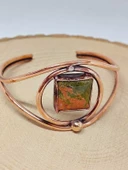 Unakit Taşı Motifli Bakır Bileklik (52536) thumbnail 1