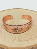 Lotus Sembollü Bakır Bileklik (52640) thumbnail 4