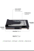 Louise Motto - Cardx - Burano Clips - Yeni Nesil Minimalist Cüzdan & Metal Kartlık - Rfid Koruma (SİYAH) - 4