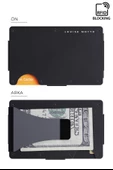 Louise Motto - Cardx - Burano Clips - Yeni Nesil Minimalist Cüzdan & Metal Kartlık - Rfid Koruma (SİYAH) - 2