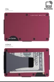 Louise Motto - Cardx - Burano Clips - Yeni Nesil Minimalist Cüzdan & Metal Kartlık - Rfıd Koruma (WİNE RED) - 2