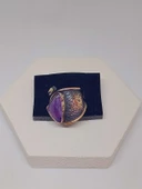 İri Boy Ametist Taşı Ayarlanabilir Bakır Yüzük (52720) thumbnail 3