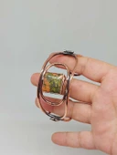 Unakit Taşlı Motifli Bakır Bileklik (52672) - 4