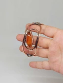 Akik Taşlı Motifli Bakır Bileklik (52670) thumbnail 4