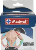 Medwelt   Bantları Kinezyo Bandı Mavi 5cm*5m - 1
