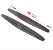 OTO MOTTO Esnek Tampon Koruma Bandı Tampon Kapı Koruyucu Şerit Yumuşak Bant 2 Li Paket Siyah Karbon - 7