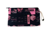 4'lü Set Blackpink K-Pop Desenli Sırt Çantası Kalemlik Makyaj Çantası Büyük Boy Makyaj Çantası - 7
