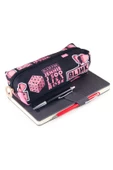 4'lü Set Blackpink K-Pop Desenli Sırt Çantası Kalemlik Makyaj Çantası Büyük Boy Makyaj Çantası - 4