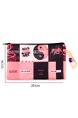 4'lü Set Blackpink K-Pop Desenli Sırt Çantası Kalemlik Makyaj Çantası Büyük Boy Makyaj Çantası - 8