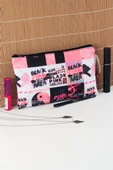 4'lü Set Blackpink K-Pop Desenli Sırt Çantası Kalemlik Makyaj Çantası Büyük Boy Makyaj Çantası - 6