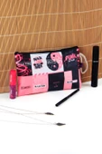 4'lü Set Blackpink K-Pop Desenli Sırt Çantası Kalemlik Makyaj Çantası Büyük Boy Makyaj Çantası - 9