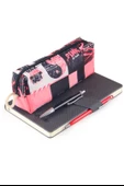4'lü Set Blackpink K-Pop Desenli Sırt Çantası Kalemlik Makyaj Çantası Büyük Boy Makyaj Çantası - 4