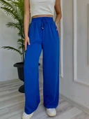 Kadın Bağlama Detaylı Pantolon Saks Mavisi thumbnail 1