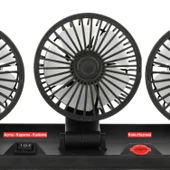 Araç Araba Otomobil 3 lü Vantilatör Fan Pervane Soğutucu 12V FAN40 - 4