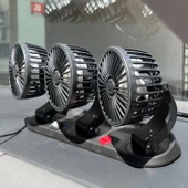 Araç Araba Otomobil 3 lü Vantilatör Fan Pervane Soğutucu 12V FAN40 - 10
