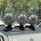 Araç Araba Otomobil 3 lü Vantilatör Fan Pervane Soğutucu 12V FAN40 - 7