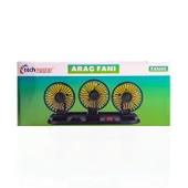 Araç Araba Otomobil 3 lü Vantilatör Fan Pervane Soğutucu 12V FAN40 - 5