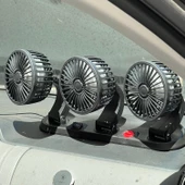 Araç Araba Otomobil 3 lü Vantilatör Fan Pervane Soğutucu 12V FAN40 - 2