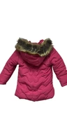 uğurböceğiçocuk Pink Tüylü Kapüşonlu Mont 3251 - 1