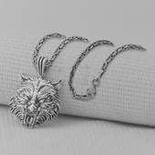 Alfa Kurt Tasarımlı 925 Ayar Erkek Gümüş Kolye thumbnail 2