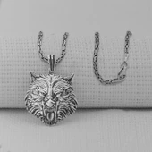 Alfa Kurt Tasarımlı 925 Ayar Erkek Gümüş Kolye thumbnail 1