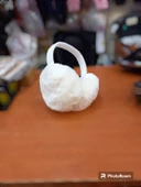 kışlık peluş kulaklık krem rengi soğuk önleyiçi kulaklık - 2