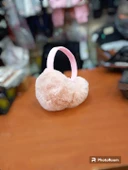 kışlık peluş kulaklık pembe rengi soğuk önleyiçi kulaklık - 1