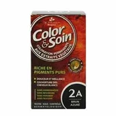 Color and Soin Tamamen Bitkisel Organik Saç Boyası 2A - Brun Azure Black - 1