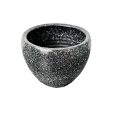 Bitki Tasarımı Siyah Granit Toprak Saksı Saksılık Salon Çiçeklik - 15 CM - 6