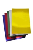 51244254 Aynalı Metalik Metalize Fon Kartonu 50x70cm 10 Adet (5 Farklı Renk) - 1