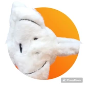 çocuk peluş kulaklık 3-9 yaş krem renk soğuktan koruma özellikli - 1