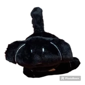 çocuk peluş kulaklık 3-9 yaş siyahrenk soğuktan koruma özellikli - 1