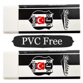 Beşiktaş No:20 PVC Free Büyük Boy Beyaz Silgi 3 Adet - 2