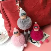 UYUYAN BEBEK ANAHTARLIK PELUŞ OYUNCAK HEDİYELİK - 1